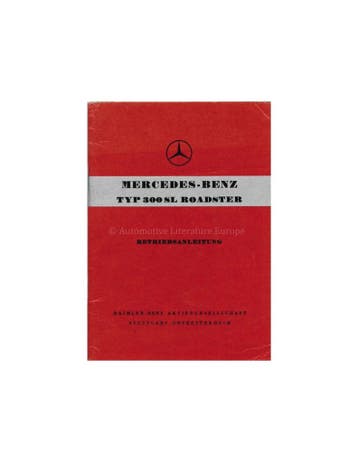 1957 MERCEDES BENZ 300 SL ROADSTER INSTRUCTIEBOEKJE DUITS, Ophalen of Verzenden