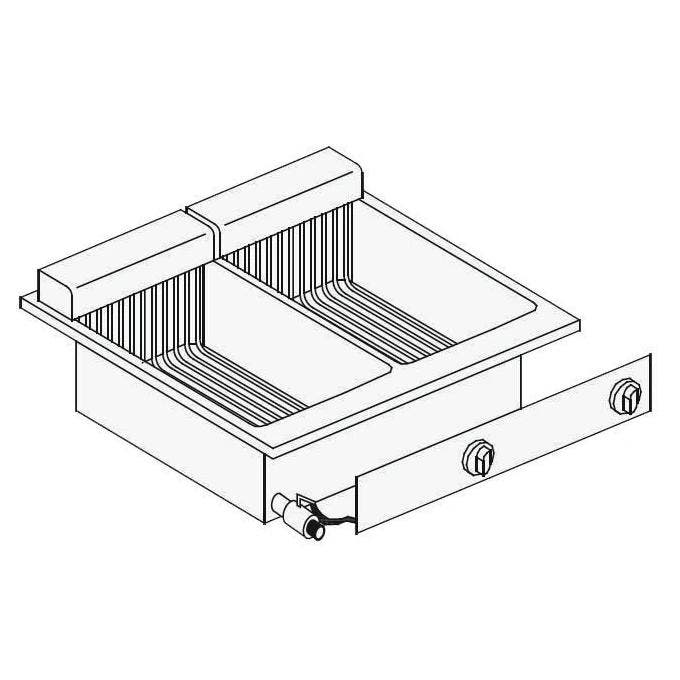 Inbouwfriteuse | Elektrisch | 10+10L | 14.5kW (400V) |, Articles professionnels, Horeca | Équipement de cuisine, Envoi