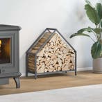 vidaXL Brandhoutrek 60x25x60 cm koudgewalst staal, Tuin en Terras, Brandhout, Verzenden