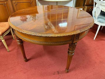 Eettafel - Mahonie - Ronde eettafel