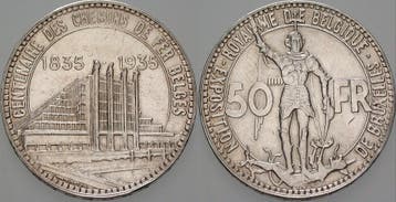 50 Francs 1935 Belgie-koenigreich Leopold Iii 1934-1950, Verzenden, België