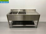RVS Spoeltafel dubbele spoelbakken Premium-line Gelast model, Ophalen of Verzenden, Nieuw in verpakking