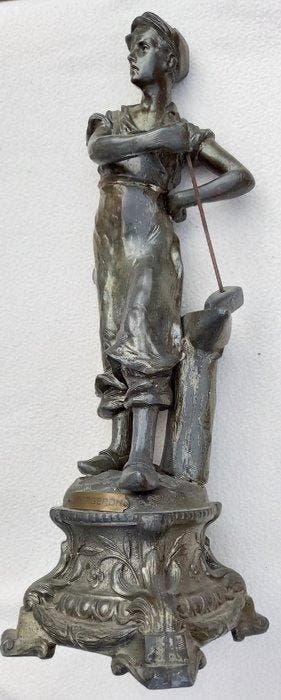 sculptuur, Le Forgeron sculptuur - 41 cm - Zinklegering, Antiek en Kunst
