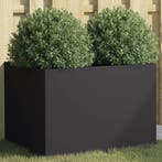 vidaXL Plantenbak 62x47x46 cm staal zwart, Verzenden, Nieuw