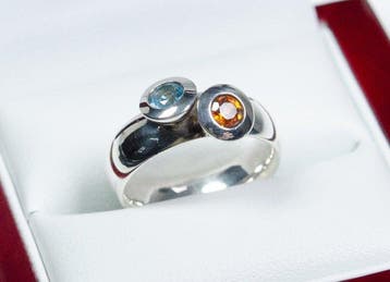 Zonder minimumprijs - Ring - 925 zilver - topaas - citrien -, Nieuw
