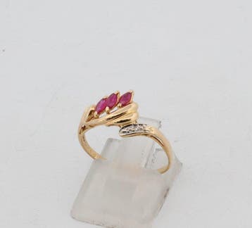 Sans prix de réserve - Bague - 18 carats Or jaune Rubis -, Nieuw