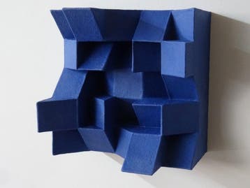 Hans Meeuwsen - Reliëf, 2026 - 35 Indisch blauw wandrelief -