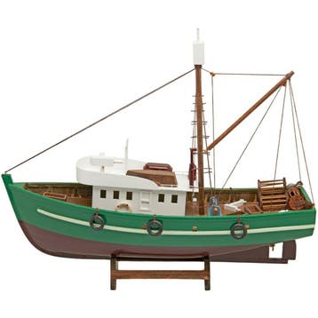 Model Vissersboot 44cm Groen, Hobby & Loisirs créatifs, Modélisme | Bateaux & Navires, Ophalen of Verzenden