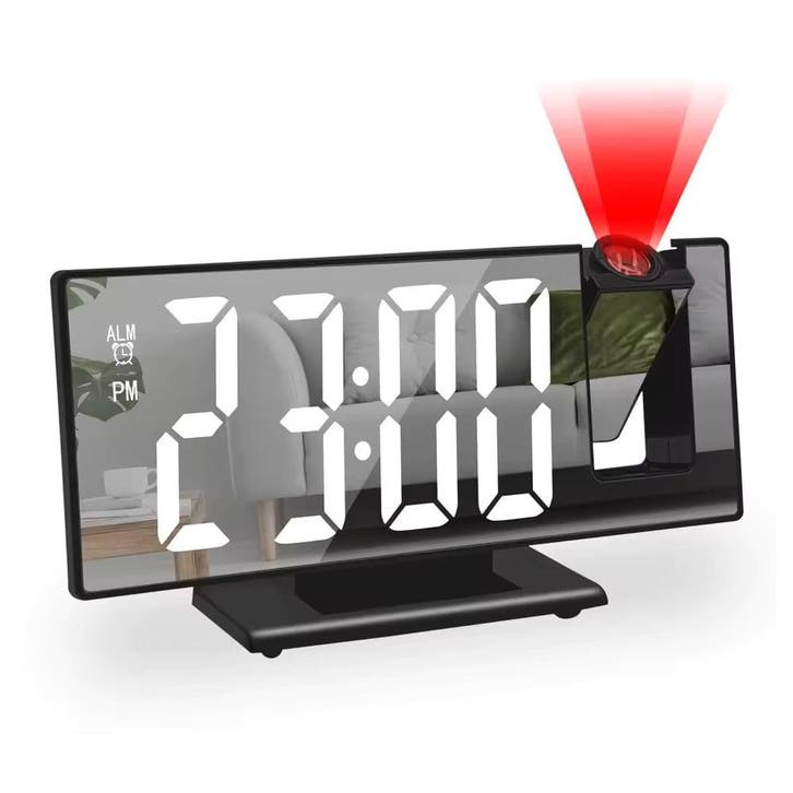 Digitale Wekker met Projectie - Alarm Klok Temperatuur, Electroménager, Réveils, Envoi