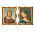 Decoratief ornament (2) - Italië - Portretten van de Maagd -, Antiek en Kunst