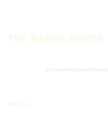 2010 RANGE ROVER BROCHURE ENGELS, Nieuw