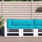 vidaXL Palletkussens 3 st oxford stof turquoise, Verzenden, Nieuw