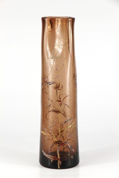 Emile Gallé - Vaas - Glas, Antiquités & Art, Antiquités | Verre & Cristal