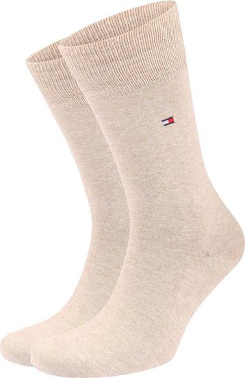 Tommy Hilfiger Classic 2-Pack Sokken Beige maat 47-49 Heren, Vêtements | Hommes, Chaussettes & Bas, Verzenden