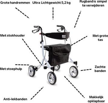Drive Medical Rollator Nitro SL, Diversen, Rollators, Ophalen of Verzenden, Opvouwbaar, Nieuw