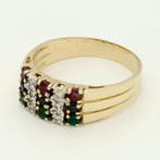 Bague - 14 carats Or jaune Diamant (Naturelle) -