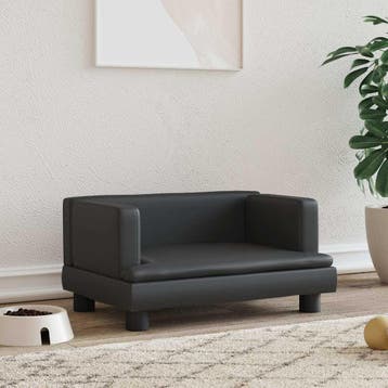 vidaXL Hondenmand 60x40x30 cm kunstleer zwart, Verzenden, Nieuw