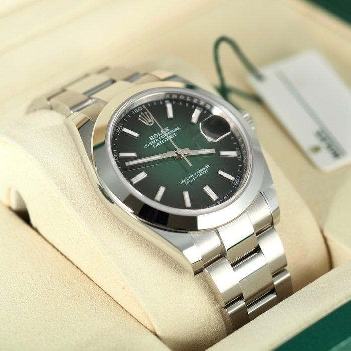 Rolex - Datejust 41 Green Dial - Zonder minimumprijs -, Bijoux, Sacs & Beauté, Montres | Hommes