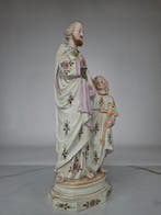 sculptuur, Antique St. Joseph & Child - 42 cm -