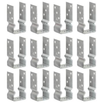 vidaXL Grondankers 12 st 7x6x15 cm gegalvaniseerd staal, Verzenden, Nieuw