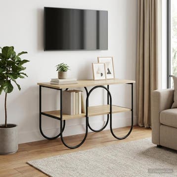 vidaXL TV-meubel 80 x 40 x 50 cm Sonoma Eiken Bewerkt hout, Huis en Inrichting, Verzenden, Nieuw