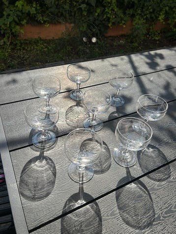 Baccarat, St. Louis - Verre à champagne (8) - Cristal, Antiquités & Art
