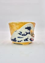 Kuroiwa Haruki – Pot en céramique pour bonsaï peint à la
