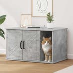 vidaXL Kattenhuis Beton 85 x 55 x 50 cm Bewerkt hout, Dieren en Toebehoren, Katten-accessoires, Verzenden, Nieuw