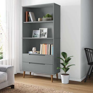 vidaXL Boekenkast MOLDE 85x35x170,5 cm massief grenenhout, Verzenden
