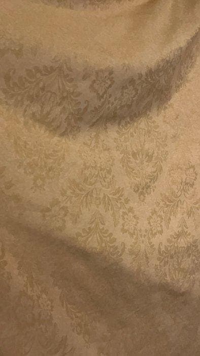 Gloed van amber en kopergoud: Damast Jacquard met een, Antiquités & Art, Tapis & Textile