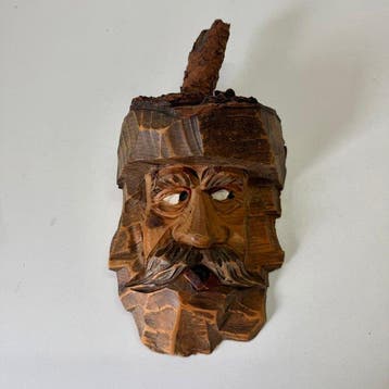 Black Forest - Snijwerk, (4) Forest Spirt Gnome Hobbit - 0, Antiek en Kunst