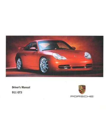 2000 PORSCHE 911 GT3 INSTRUCTIEBOEKJE ENGELS