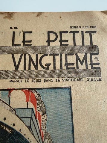 Tintin Tintin au Congo - P XX 5 juin 1930 - avec première