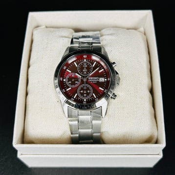 Seiko - Chronograph - Quartz - Red Dial - Zonder