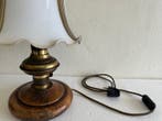 Tafellamp - Hout, messing , glas enz - Tafel/Paddenstoel