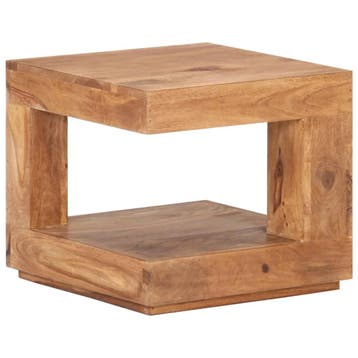 Acacia salontafel 45x45 | Retour deal, weg is weg, Huis en Inrichting, Tafels | Salontafels, Minder dan 50 cm, Verzenden, Minder dan 50 cm