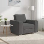 vidaXL Fauteuil 100x77x82 cm corduroy stof donkergrijs, Verzenden