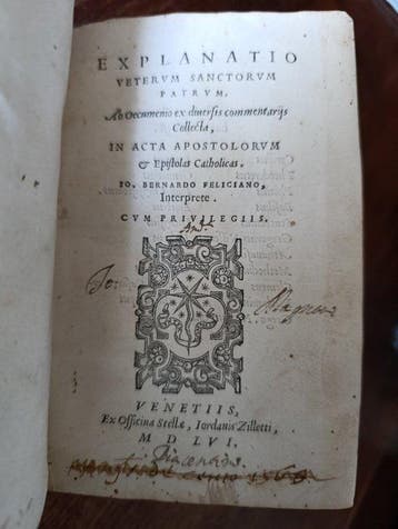 Oecumenius - Oecumenius. Explanatio veterum sanctorum