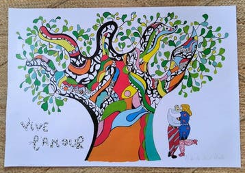 Niki de Saint Phalle (after) - « Vive lAmour » – Original, Antiek en Kunst