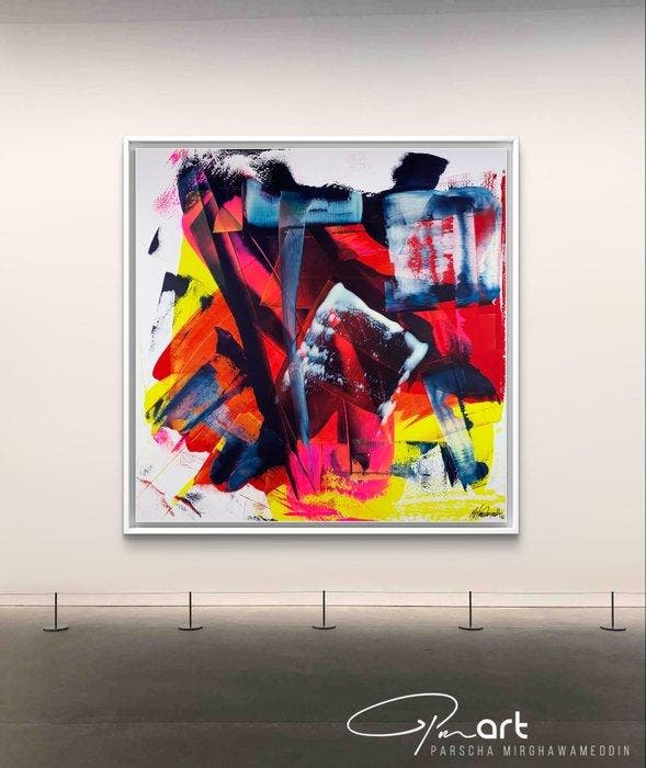Parscha Mirghawameddin - Broken Horizon - XXL, Antiquités & Art, Art | Peinture | Moderne