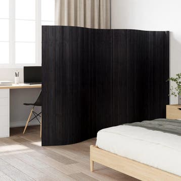 vidaXL Kamerscherm breedte 400 cm hoogte 165 cm bamboe zwart, Verzenden, Nieuw