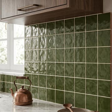 Wandtegel Equipe Handvorm Ritmo Bottle Groen 10x10, Ophalen of Verzenden, Wandtegels