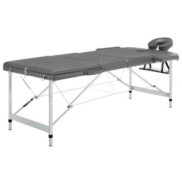 vidaXL Massagetafel met 3 zones 186x68 cm aluminium frame, Verzenden