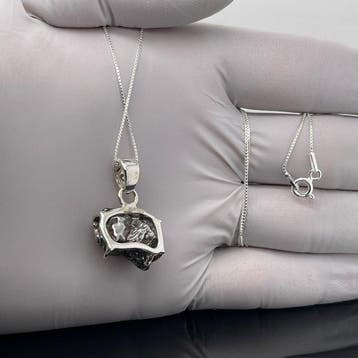 Zilver - Hanger - Natuurlijke meteoriet