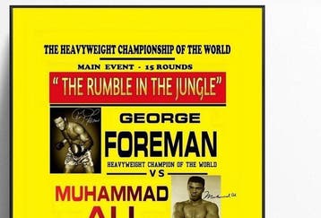 Boxing - George Foreman y Muhammad Ali - 1974 - Poster, Verzamelen, Overige Verzamelen, Nieuw