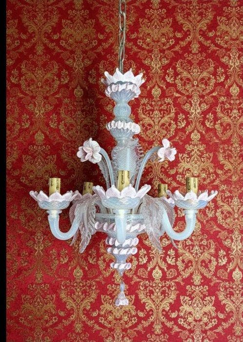 Lustre - Verre de Murano en verre opalin rare et verre pâte, Antiquités & Art, Antiquités | Autres Antiquités