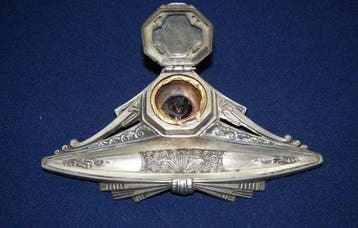 Art Deco Inktpot - Encrier - Silvertin, Étain
