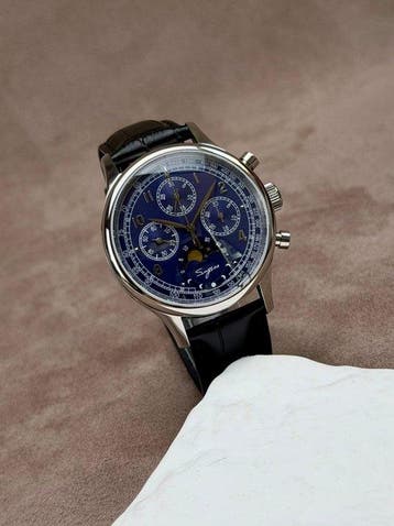 Sugess - Moonphase Master Mechanical Chronograph Date Blue -, Nieuw