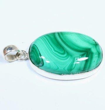 malachiet Cabochon - Hoogte: 34 mm - Breedte: 25 mm- 16.8 g, Verzamelen
