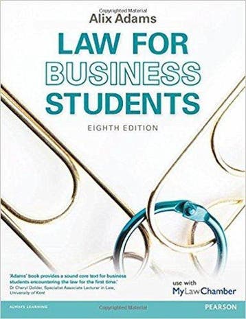 Law for Business Students 9781292003962 Adams Alix, Verzenden, Adams Alix